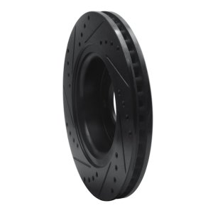 Buick Rainier Brake Rotor (1) - Front Right - R1 Concepts - Drilled & Slotted - Black - `06-`09